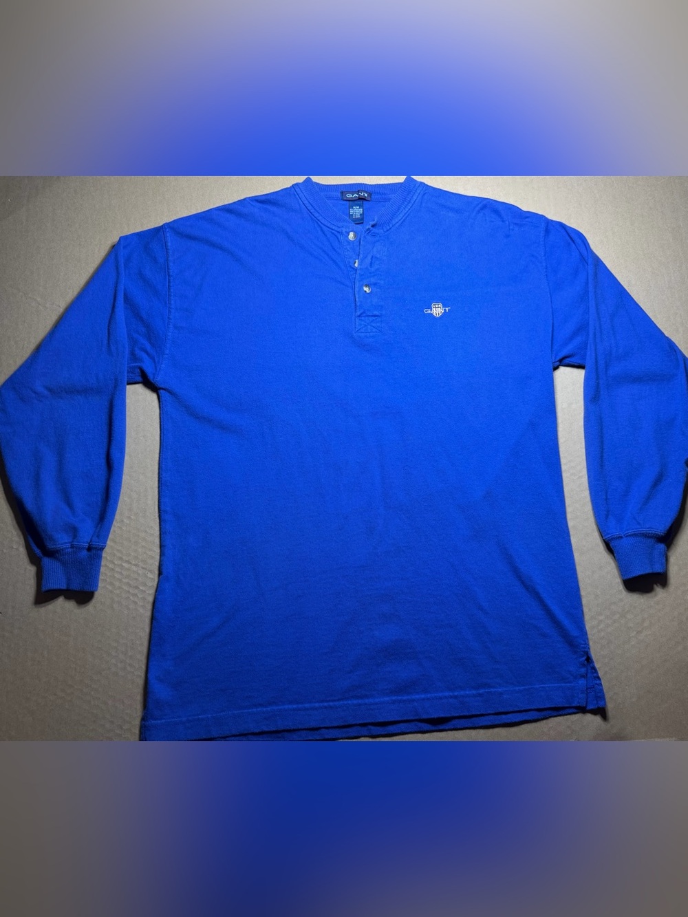 GANT Long-sleeve T-shirt M Men’s Embroidered Blue Buttons